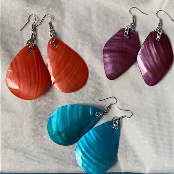 3 for $25🔥Hand Made Mother of Pearl Earrings - Picture 1 of 6